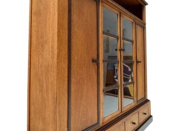 Art Deco Modernist Four-Door Bookcase, 1920s